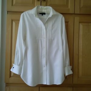 FACONNABLE White Long Sleeve Shirt - Size 6